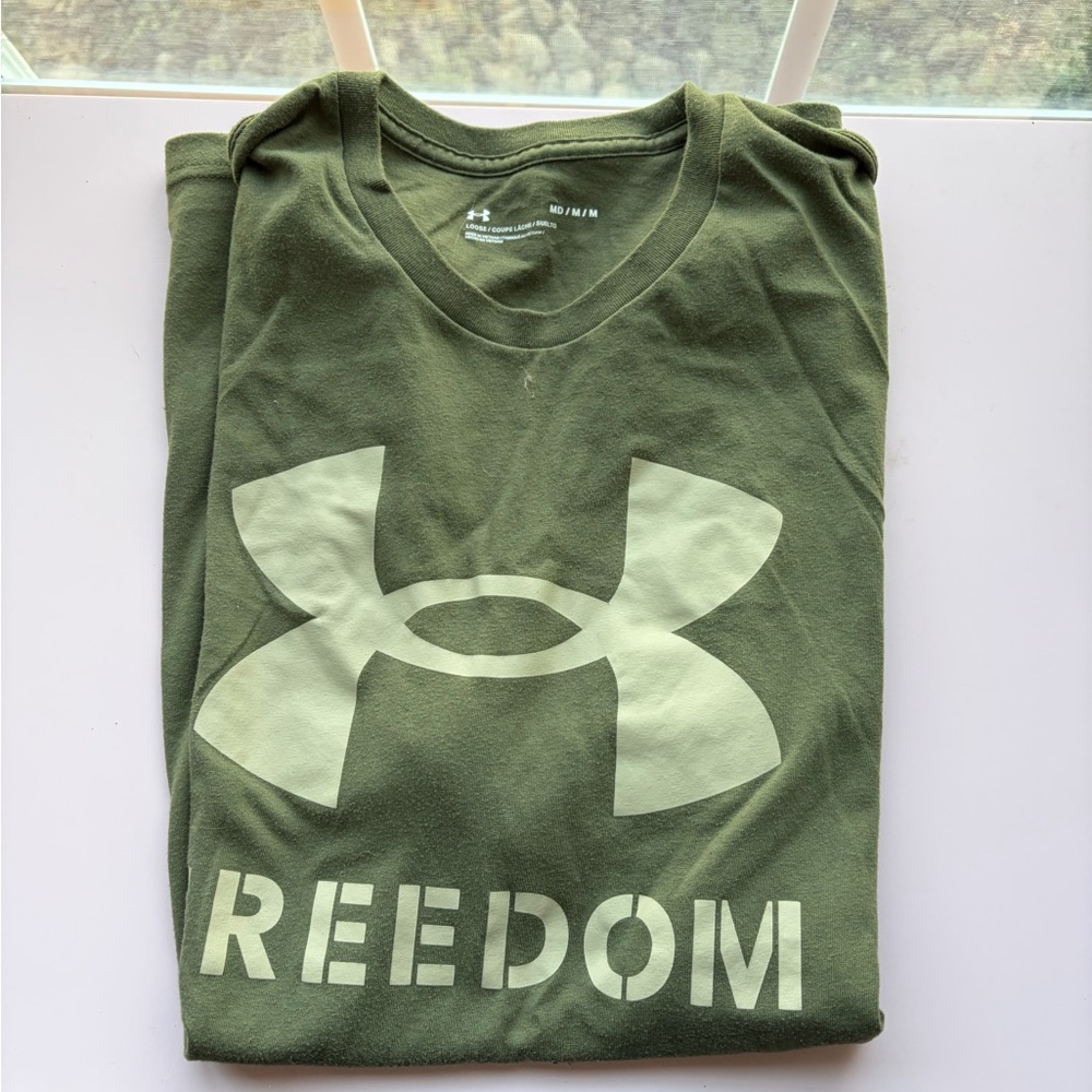 Under Armour Men's Olive Freedom Tee